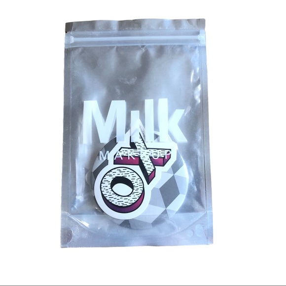 Milk Makeup 3” Round Compact Patterned Travel Mirror Bonus Sticker Pack - Picture 2 of 4